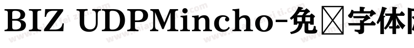 BIZ UDPMincho字体转换